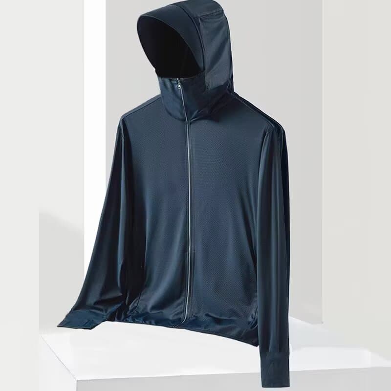 Summer silk sun protection clothing, travel thin hoody, quick dry long-sleeve, breathable jacket for leisure 2