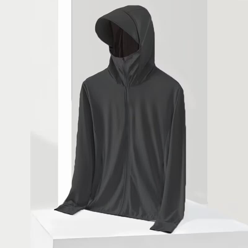 Summer silk sun protection clothing, travel thin hoody, quick dry long-sleeve, breathable jacket for leisure 3