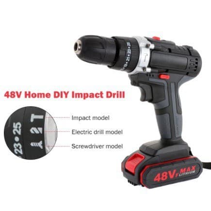 Electric drill, screwdriver, lithium battery, wireless wrench, set 3