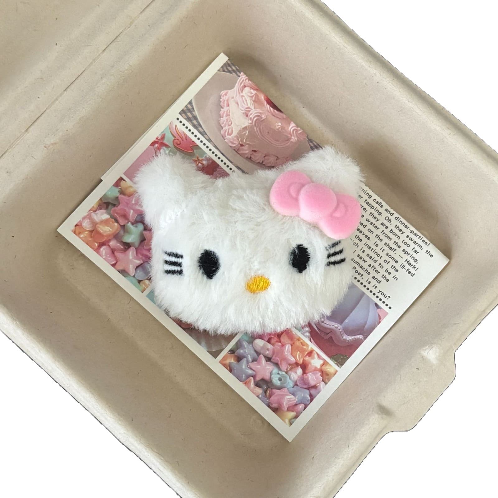 Plush cartoon bag accessory, hair accessory, doll, DIY 5
