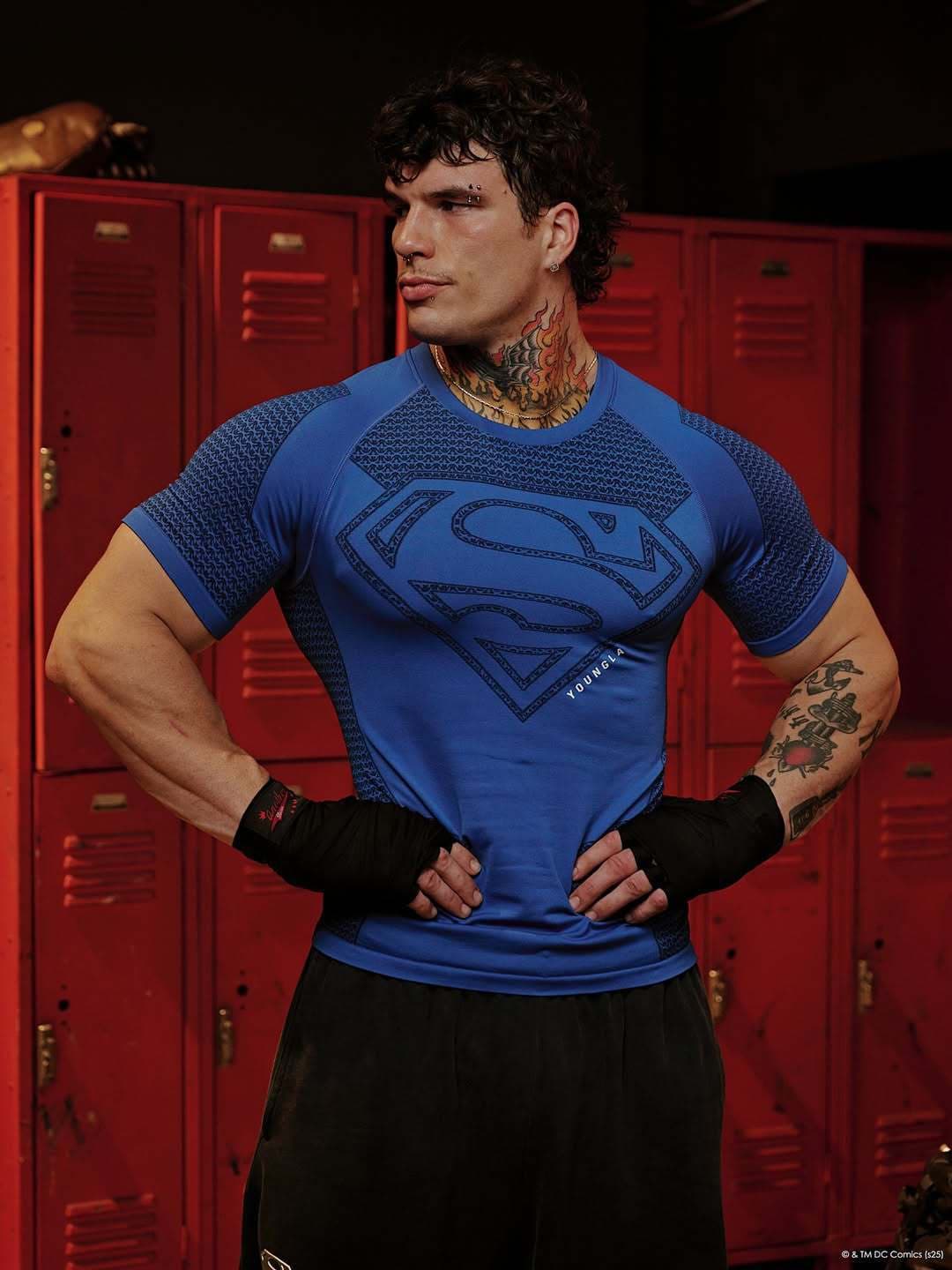 Sports quick dry breathable T-shirt for gym for leisure, American style, with short sleeve, for running, tight 4