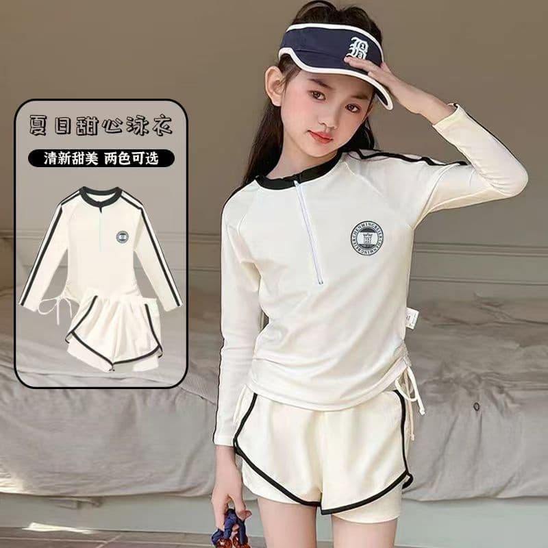 Children's split swimwear, uniform, overall for training, trousers, for teenagers