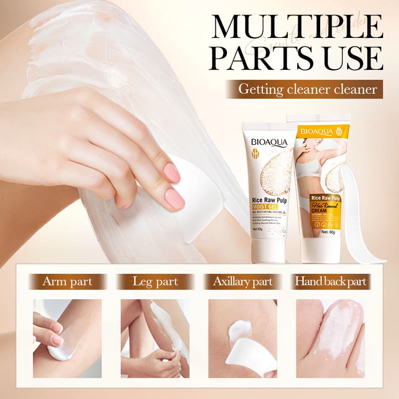 (Cross-border trading), (Wholesale), rice soft milk, medical set, hair removal cream, English, 2 pieces 2