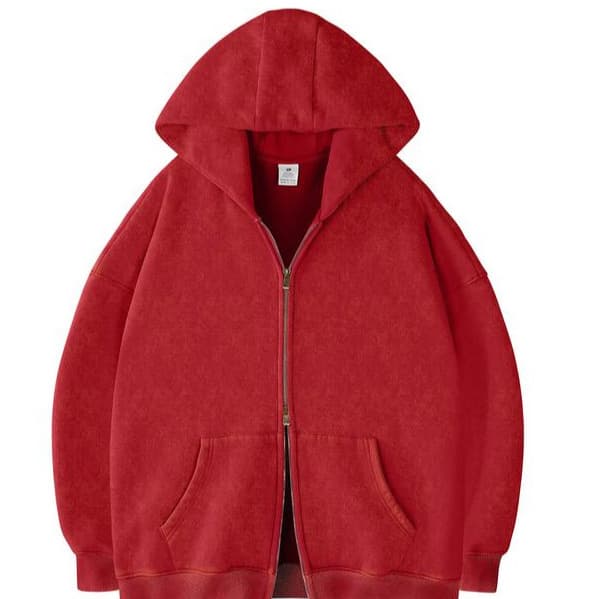 Big sports retro hoody with zipper 2