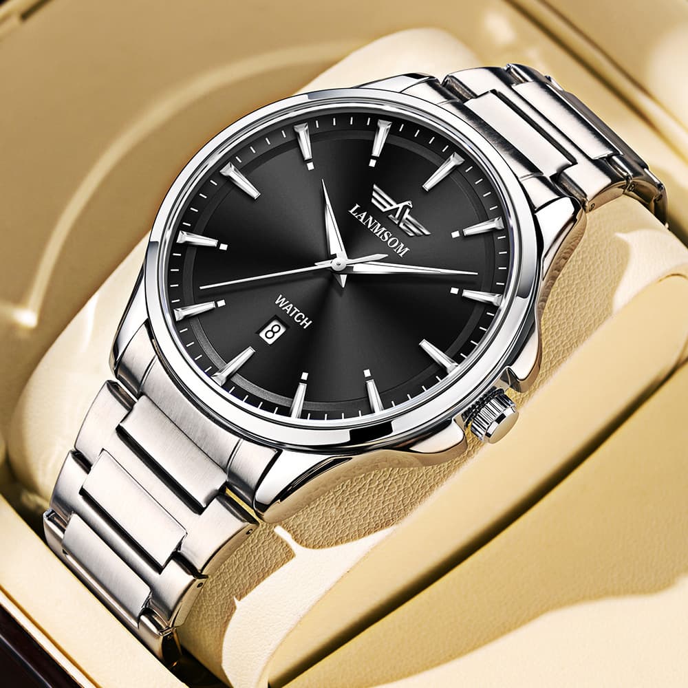 Waterproof fashionable trend calendar, quartz watches, men's watch, fully automatic 3