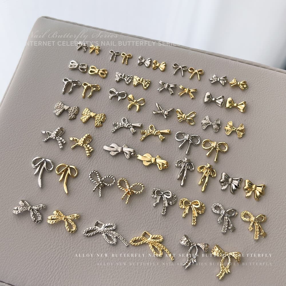 (Wholesale), metal retro nail decoration with bow, bow tie, internet celebrity, new collection 5