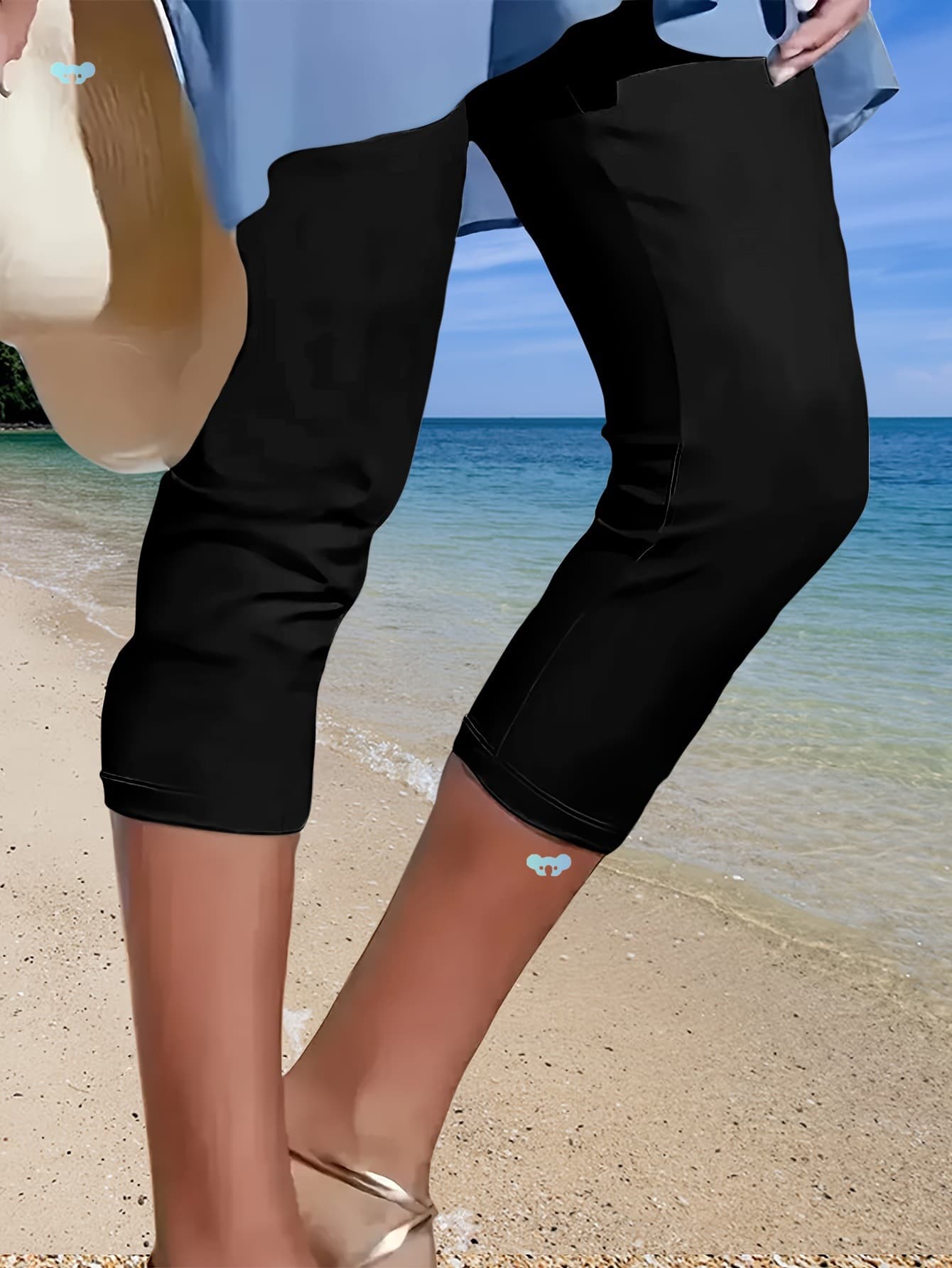 Women's Comfort Fit Capris Leggings Stretchy Versatile Crop 4
