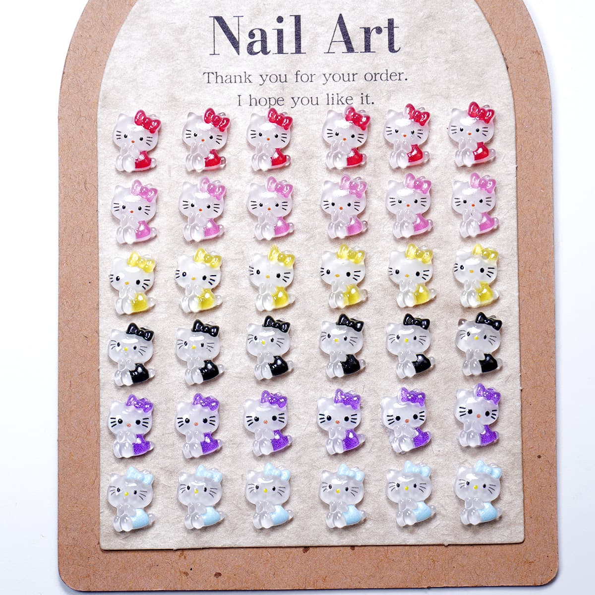 Hello Kitty, cartoon cute three dimensional nail decoration, nail stickers, fake nails, accessory, accessories 2