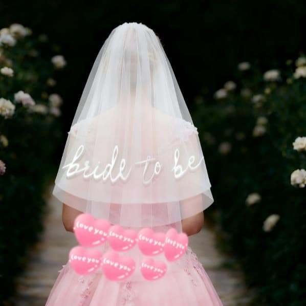 Bride to be Bridal Veil Bridal Party Gauze Dress Photo Headdress Veil White Bride Veil 3