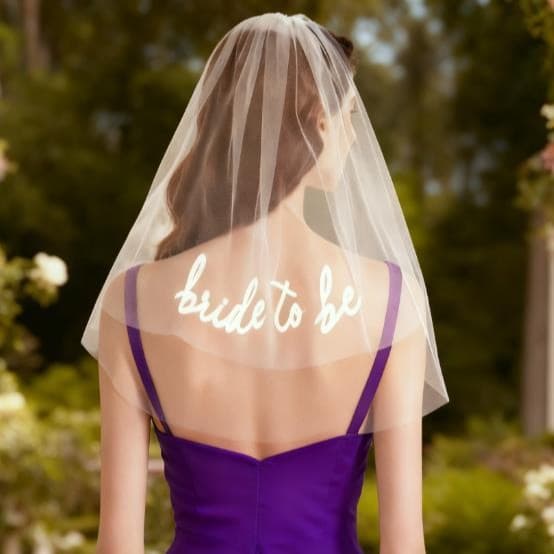 Bride to be Bridal Veil Bridal Party Gauze Dress Photo Headdress Veil White Bride Veil 4