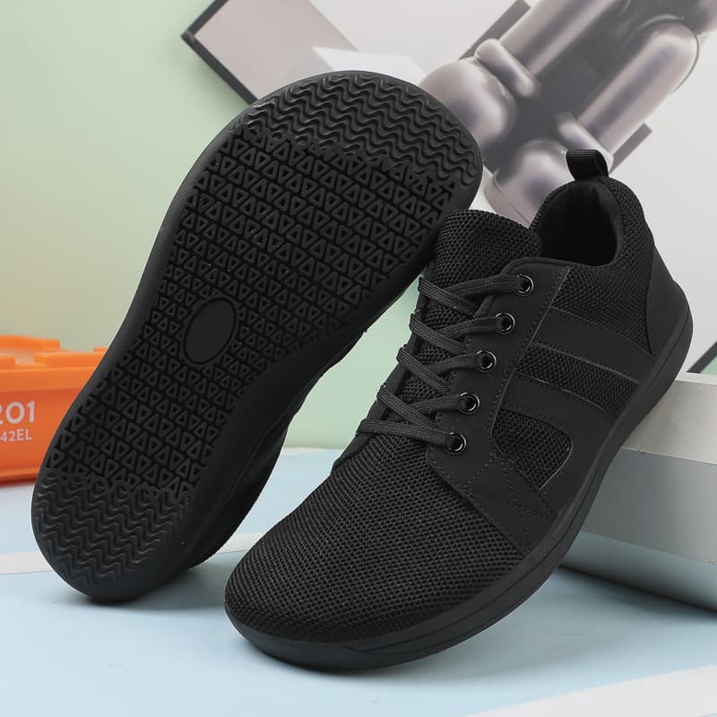 European and American couple sports shoes wholesale barefoot flat wide last shoes non-slip casual solid color outdoor shoes running fitness shoes 3