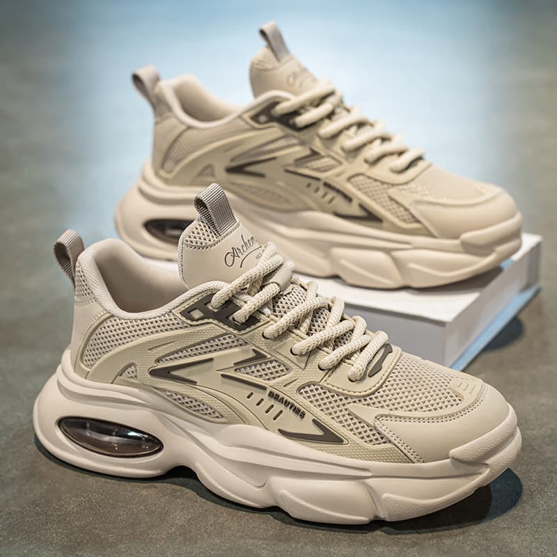 Fashionable breathable trend universal sneakers platform for leisure, summer 2025, for running 2