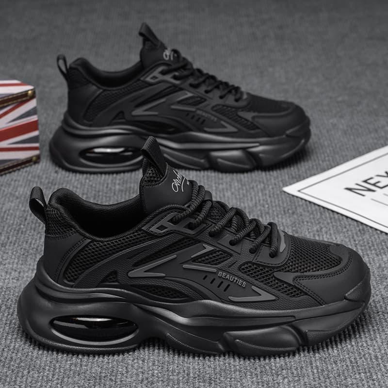 Fashionable breathable trend universal sneakers platform for leisure, summer 2025, for running 3