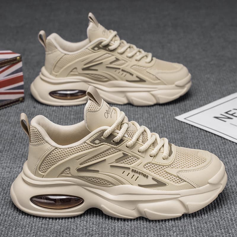 Fashionable breathable trend universal sneakers platform for leisure, summer 2025, for running 4