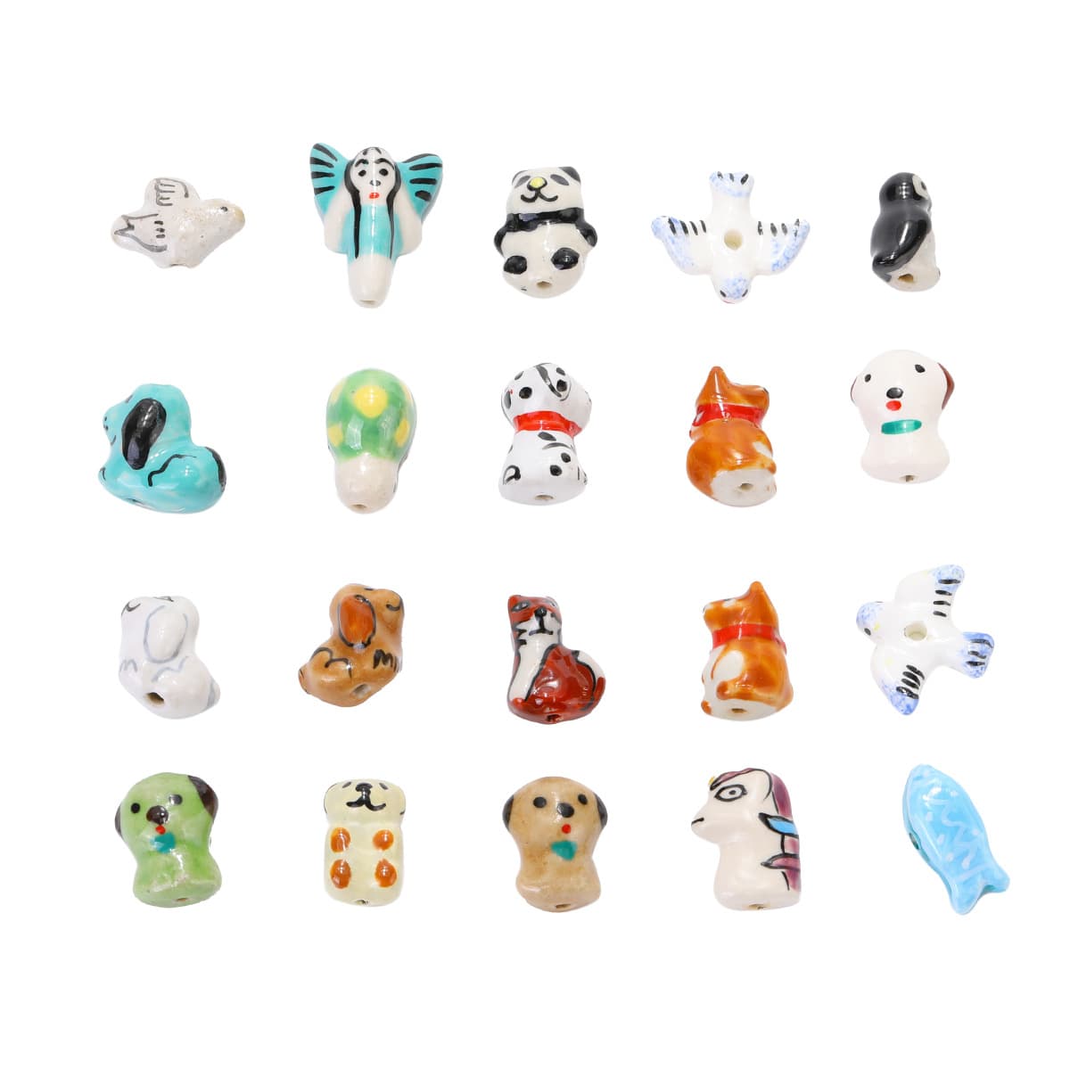 Ceramic beads with animals, accessory, accessories, handle, bracelet, hand painting, with little bears, DIY 5