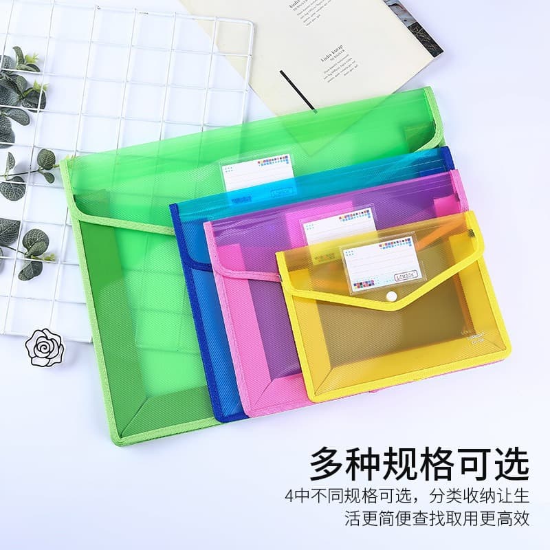 A4FC color wind piano bag office test paper storage brigade bag horizontal oblique student three -dimensional file bag wholesale 2
