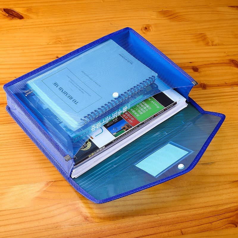 A4FC color wind piano bag office test paper storage brigade bag horizontal oblique student three -dimensional file bag wholesale 4