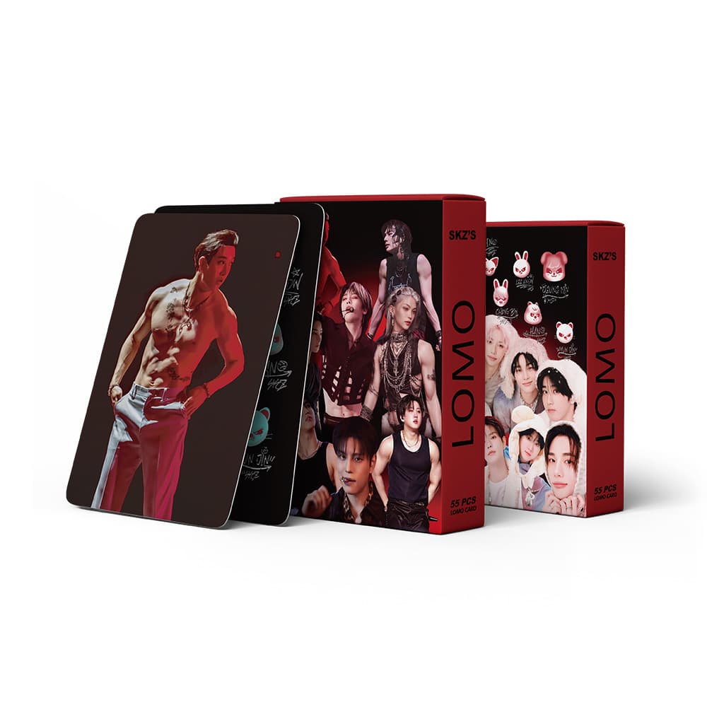 Straykids sexy muscle photo card homemade collection 55 boxed postcards lomo small cards skzoo 4