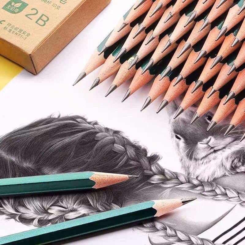 (Wholesale), green hexagonal children's stationery for pencils painting 3