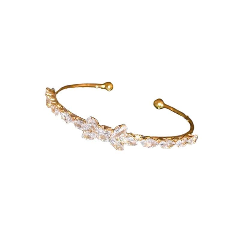 Women's bracelet with bow, silver bracelet with zircon, sophisticated accessory, high-quality style, light luxury style 5