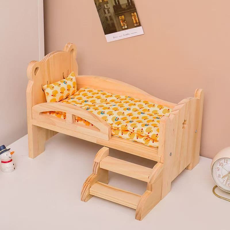 Small family furniture, cotton doll, set, with little bears, bedding 2