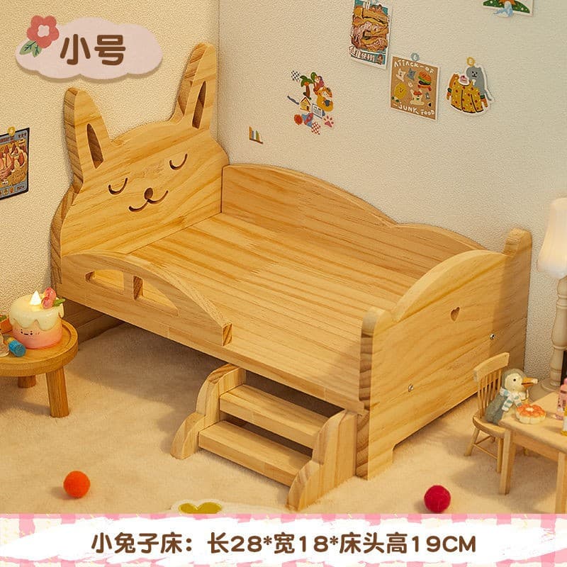 Small family furniture, cotton doll, set, with little bears, bedding 3