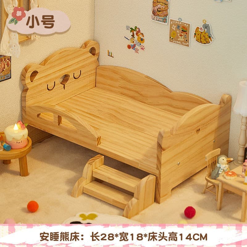 Small family furniture, cotton doll, set, with little bears, bedding 4