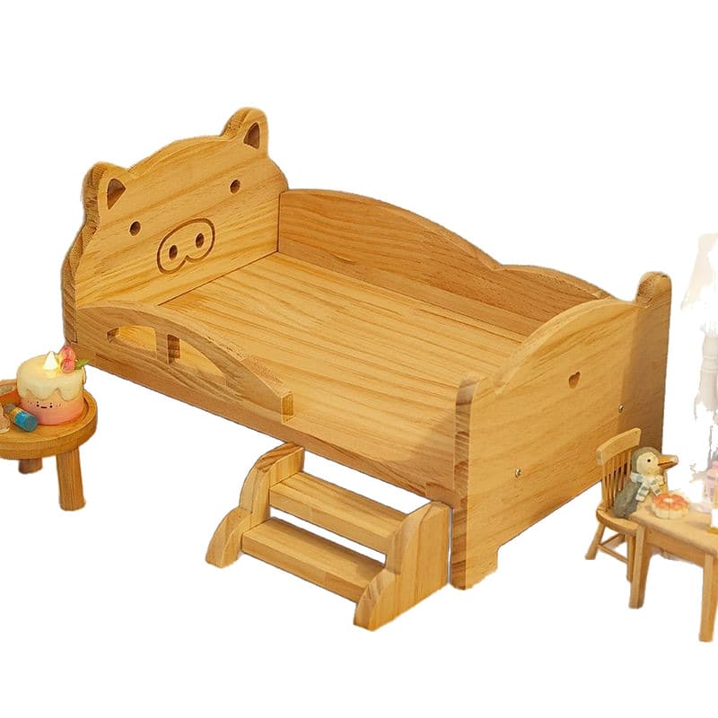 Small family furniture, cotton doll, set, with little bears, bedding 5
