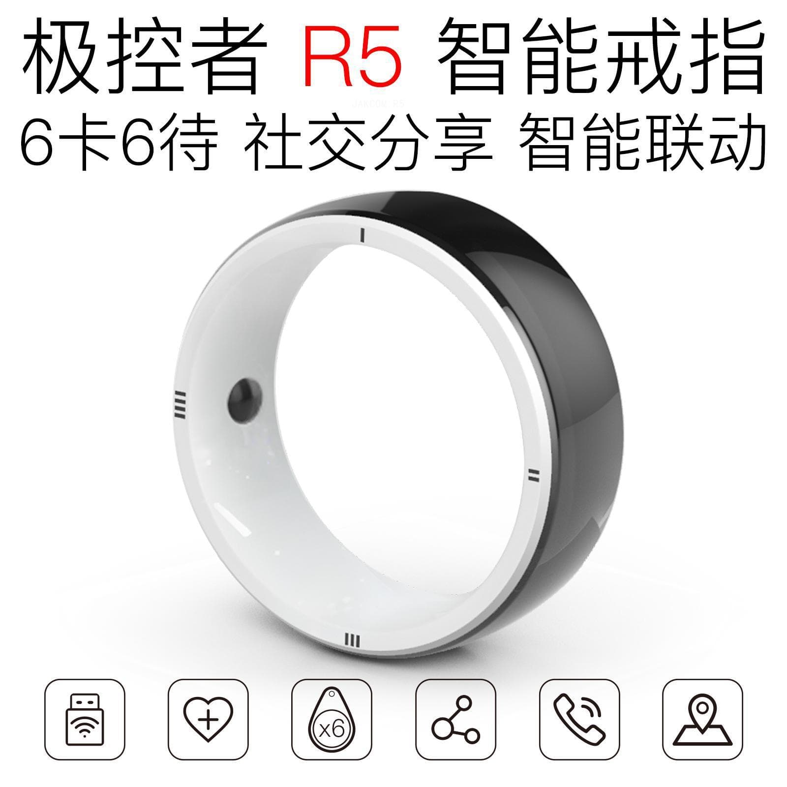 Smart ring, compatible watch for elderly, with synchronisation with phone, R5 model, bluetooth, measures blood pressure, 4G
