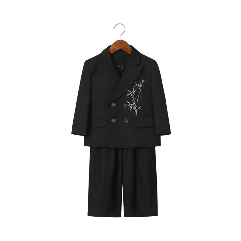 Suit for boys, autumn dress, vest, children's set, piano, Chinese style, with embroidery 5