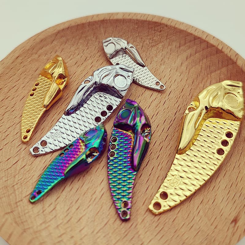 Vib lure fake bait rattlesnake long-range zinc alloy sequins dragon scale colorful metal bionic fish hard bait VIB wholesale 4