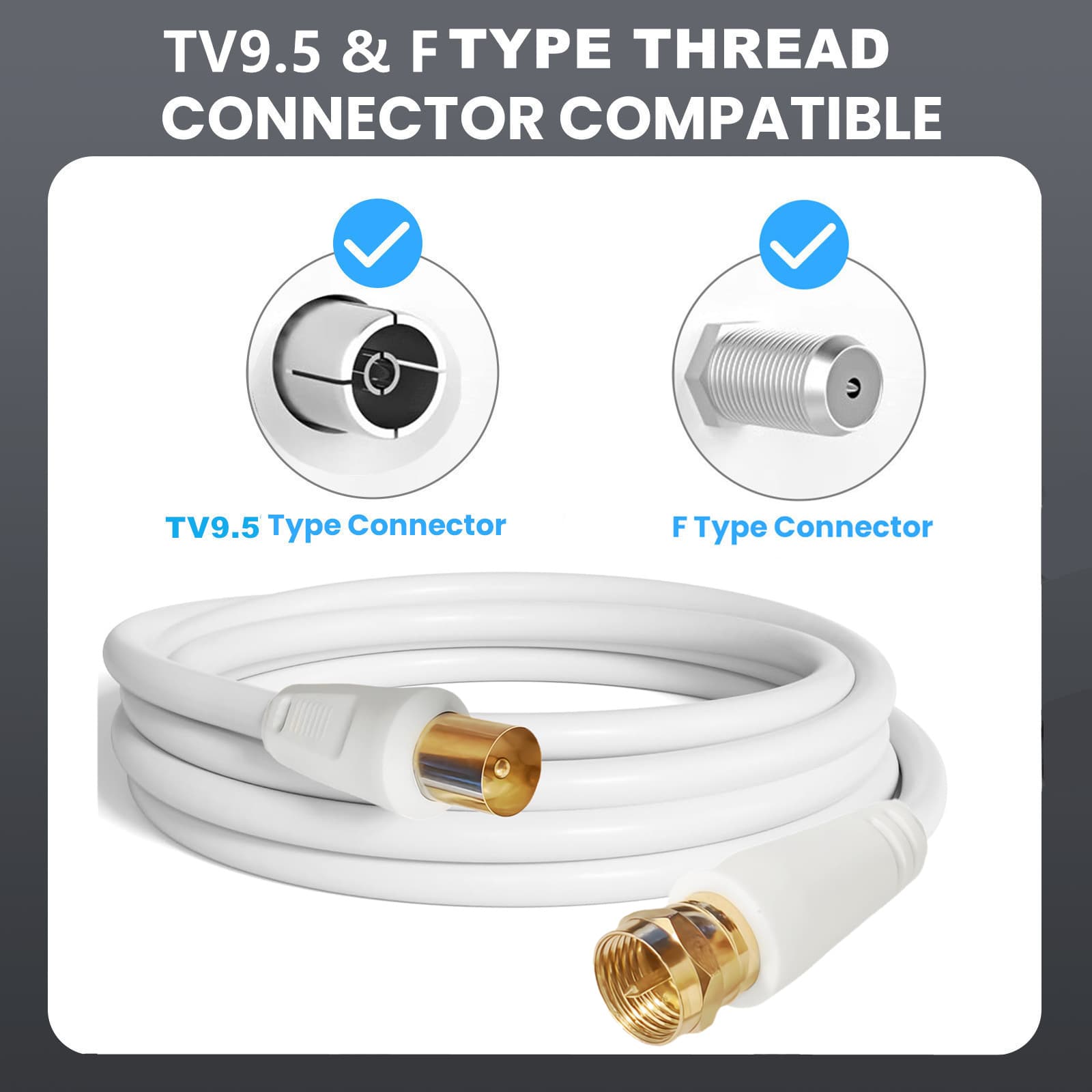 Closed line F head TV9.5 cable TV cable F head RF line HD video set-top box signal TV line 2
