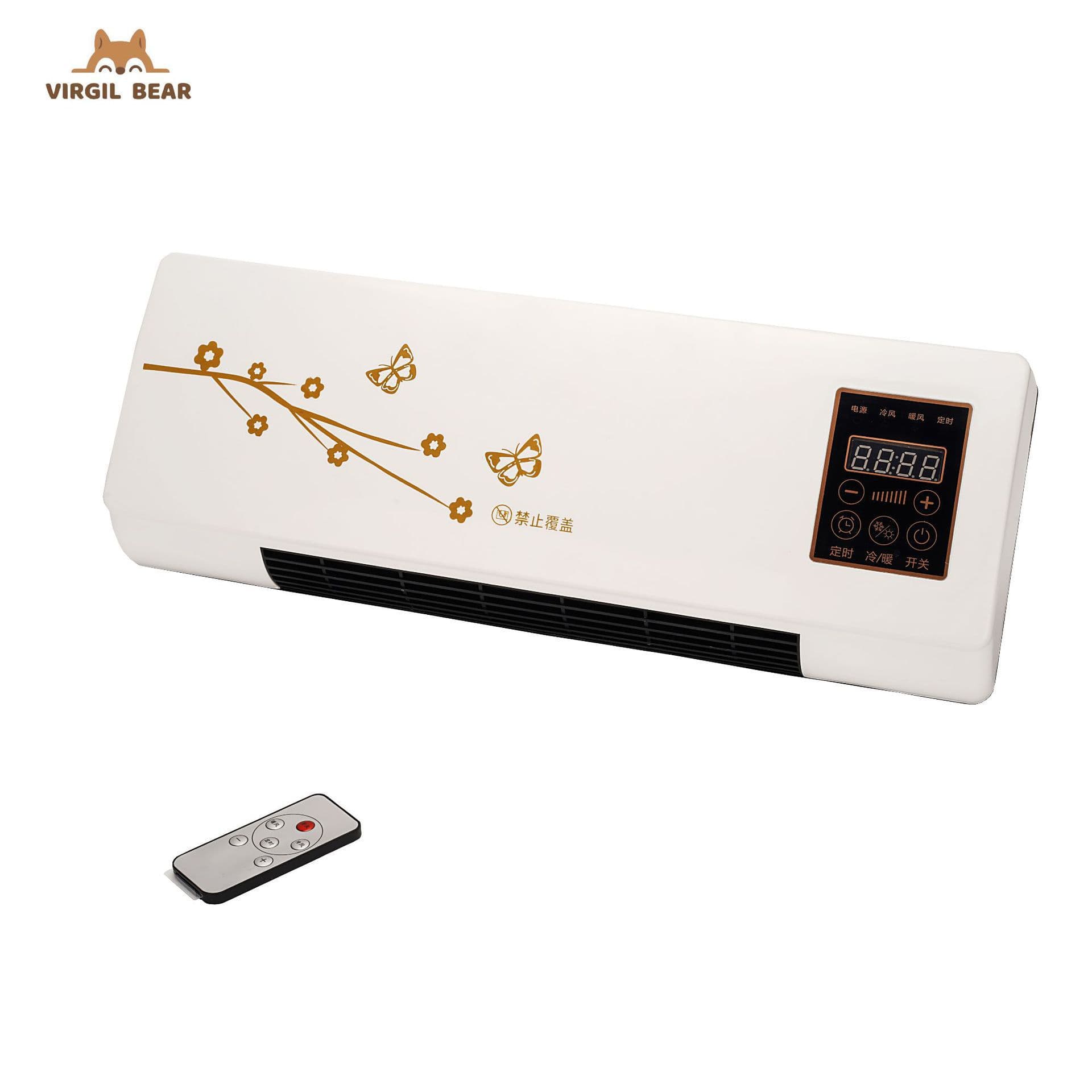 Cross-border American standard air cooler remote control adjustable indoor wall-mounted heater household heating and cooling dual-use energy saving