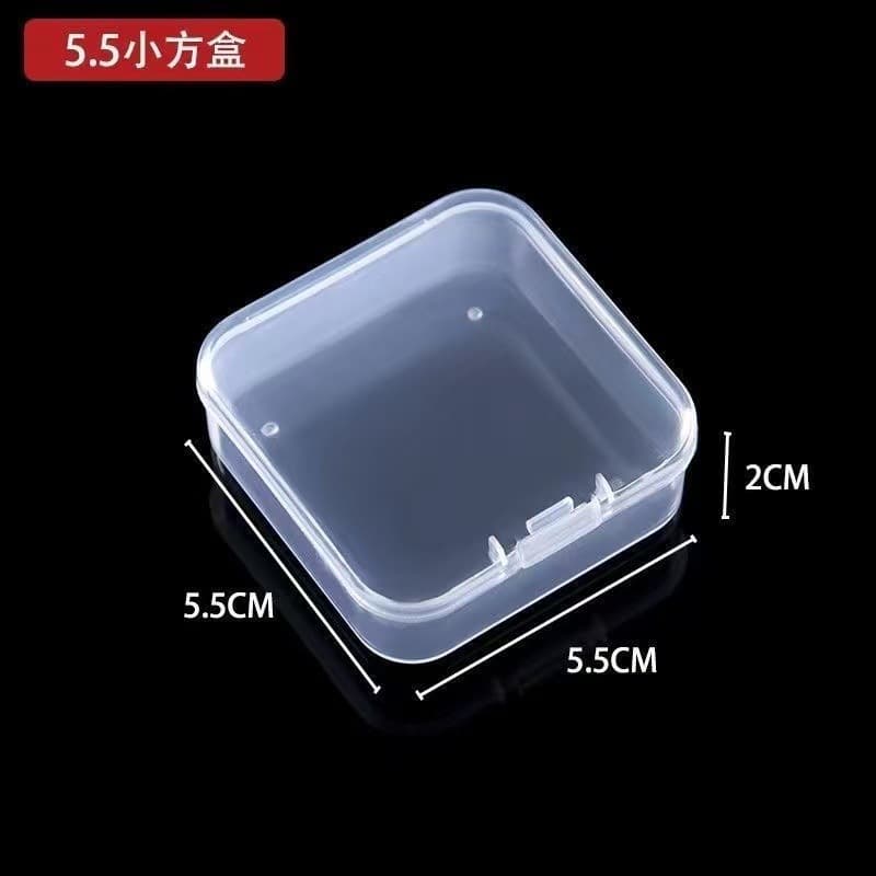 Square plastic transparent box, storage system, 5.5cm 4