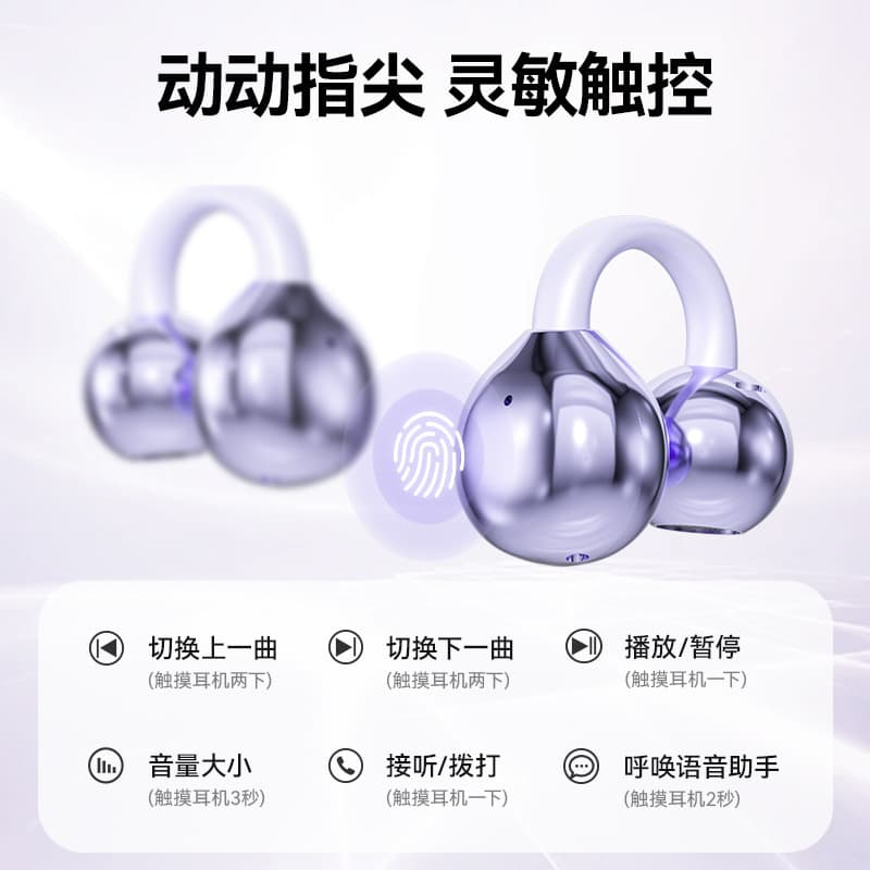 Clip Open-Ear Bluetooth Earbuds 2025 - Bone Conduction Wireless Headphones 3