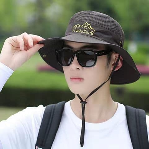 Men's summer travel sun hat outside climbing solar-powered, UV protection 4
