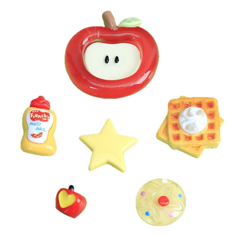 Apple, transparent accessory with accessories, handle, phone case, Crocs-style slippers, fridge magnet, new collection, DIY 5
