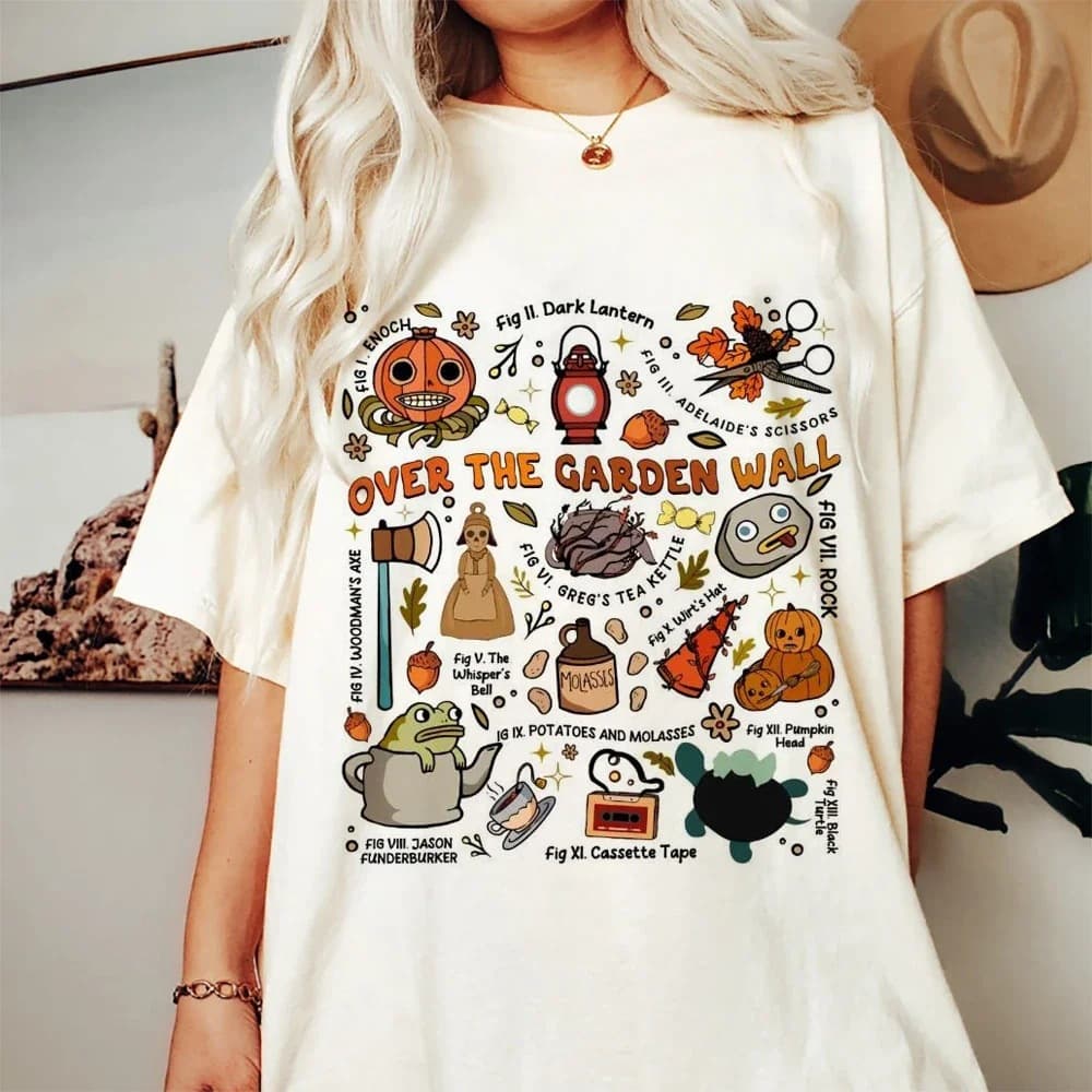 Trendy style in garden wall pumpkin print pattern funny cartoon stylish casual summer women plus size wide 4