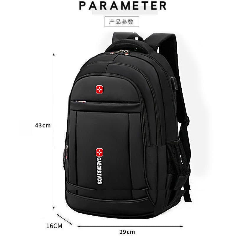 Capacious backpack, school bag for students, laptop, men's style, Korean style, for secondary school 3