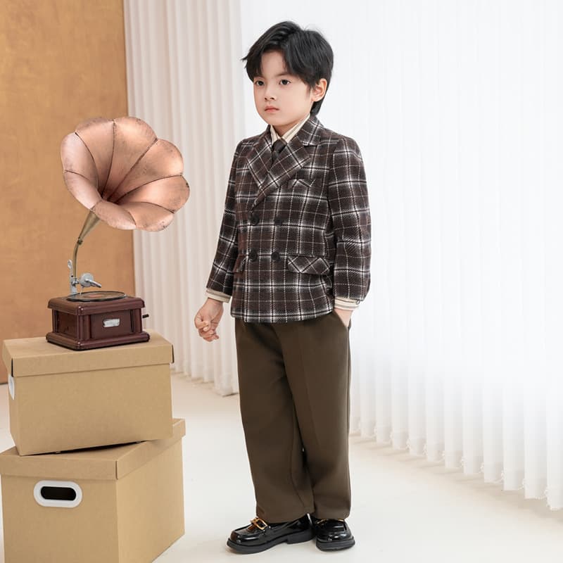 Children's demi-season autumn suit, piano for boys, dress 3