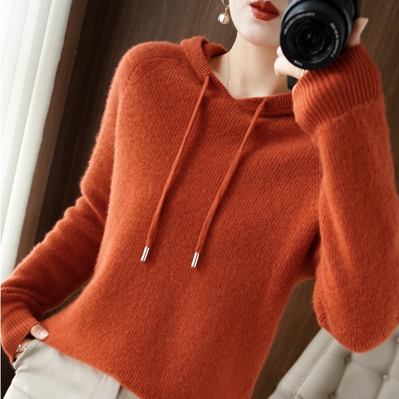 (Cross-border trading), demi-season knitted hoody, sweater, base jacket, oversize 2