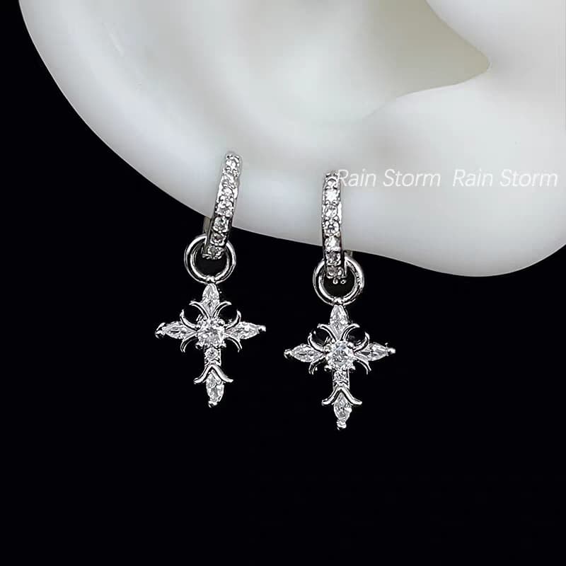 Nail sequins, pendant, retro earrings, light luxury style