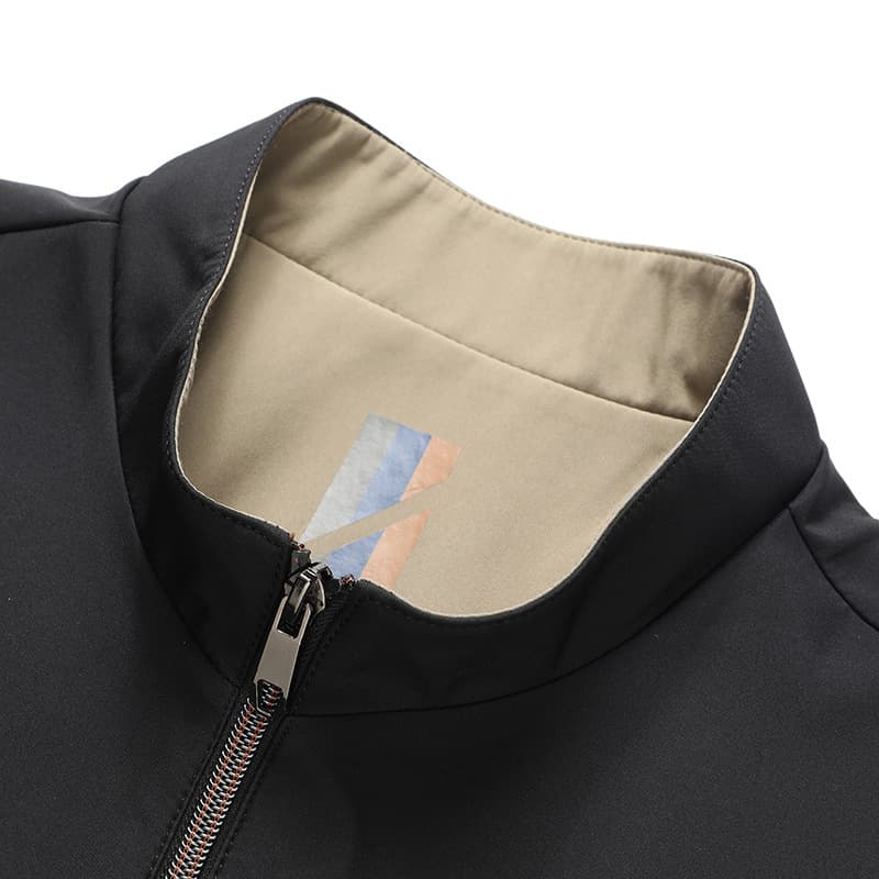 Spring and Autumn men's stand -up collar jackets men's administrative and leisure business men's middle -aged dad jacket jacket 4