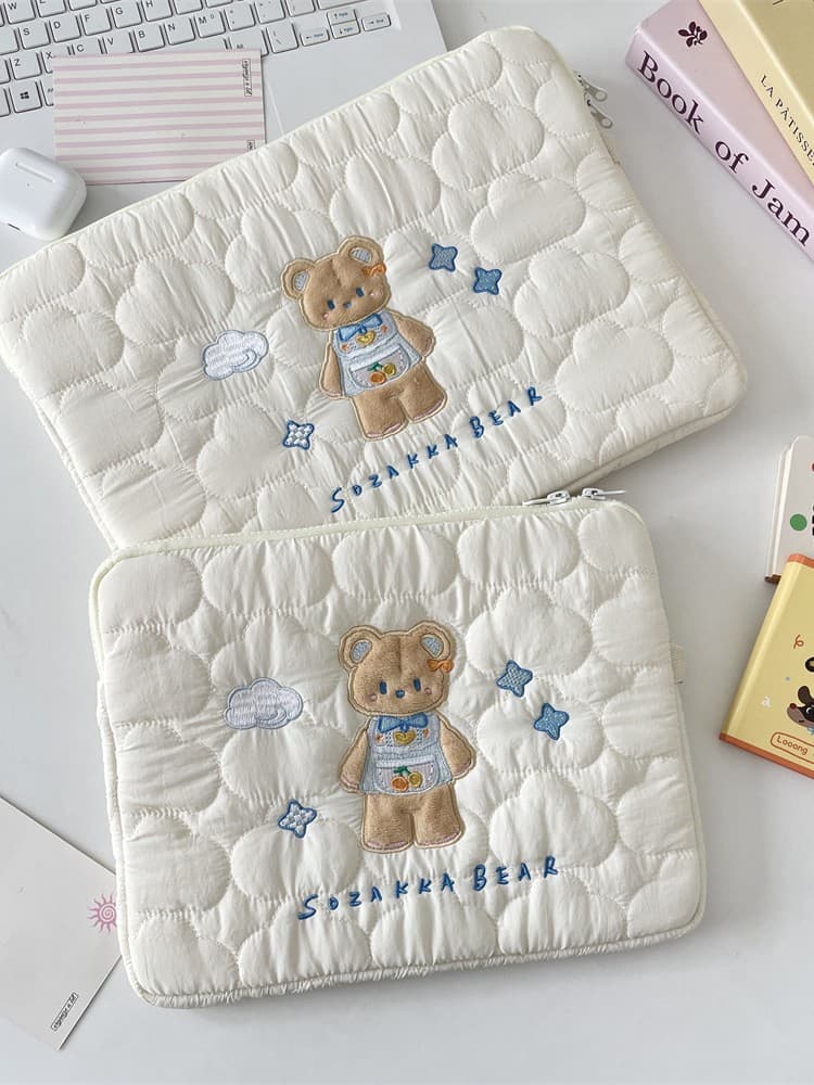 Brand soft cartoon tablet laptop, organizer bag, with embroidery, 14, 14 inch 5