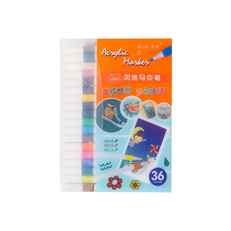 Acrylic, marker, children's pencil case, brush for students, crayons, children's clothing, children's education and upbringing, graffiti, primary and secondary school 5