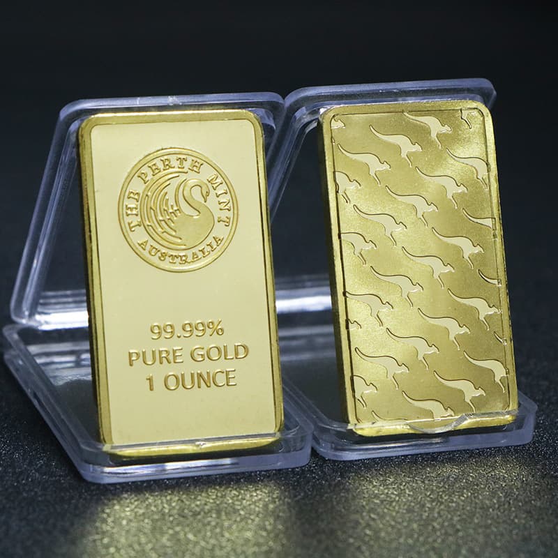 Bar, square commemorative coins, USA, Germany 3