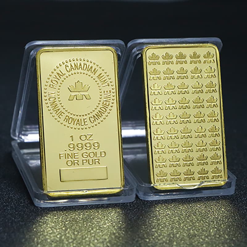 Bar, square commemorative coins, USA, Germany 5