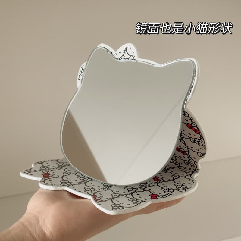 Table foldable handheld cute mirror for students for traveling 2