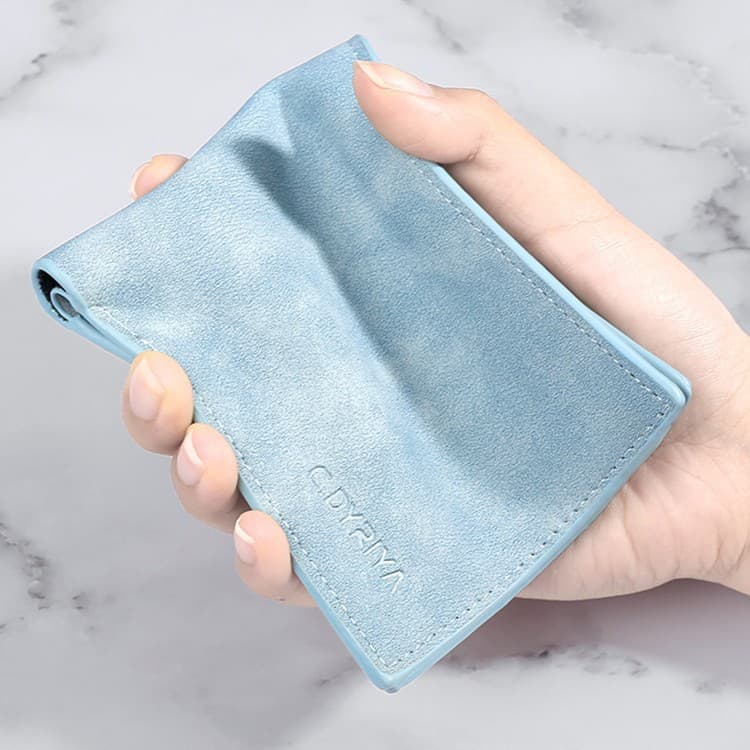 Matte short ultra thin suede folding ultra light light and thin wallet 2