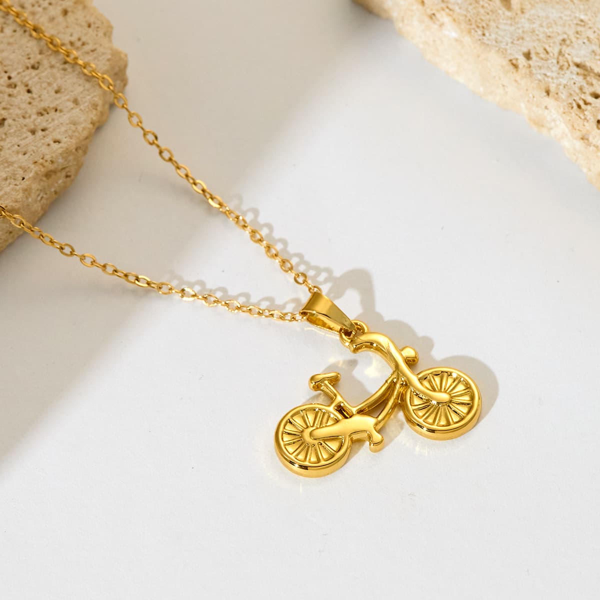 Brand pendant stainless steel, retro bike, necklace with accessories, European style, elephant, DIY 3
